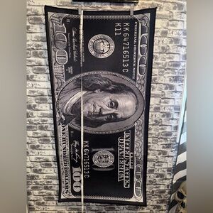 $100 Black And White Custom Rug